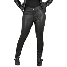 Milwaukee Leather MLL6690 Sandy Womens Black Lambskin Stretch Leather Pants - 0