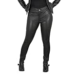 Milwaukee Leather MLL6690 'Sandy' Women’s Black Lambskin Stretch Leather Pants - 14