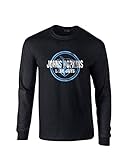 Johns Hopkins University College Long Sleeve 100% Cotton Tee, Black, 3X