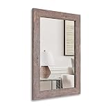 Syndra Wall Mirror Wall-Mount Mirror Rectangular Rustic Mirror Wood Mirror Decorative Vanity Mirror