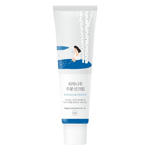Round Lab Sunscreen, Birch Juice Moisturizing Sunscreen, SPF 50+ Moisturizer Face Sunscreen, Light, Breathable - 50ml Facial Sun Block, Moisturizing Sunscreen