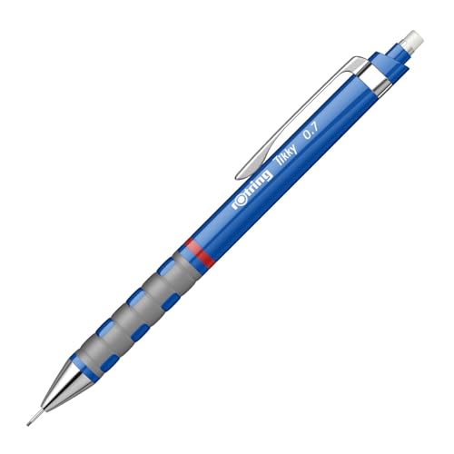 Image of Rotring 0.7mm Mechanical Clutch Lead Pencil | Tikky | for Smooth Writing Drafting Drawing | Blue Barrel | Stationery