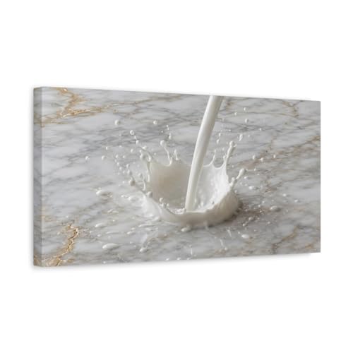 Impression sur toile lait abstrait blanc or design haut de gamme