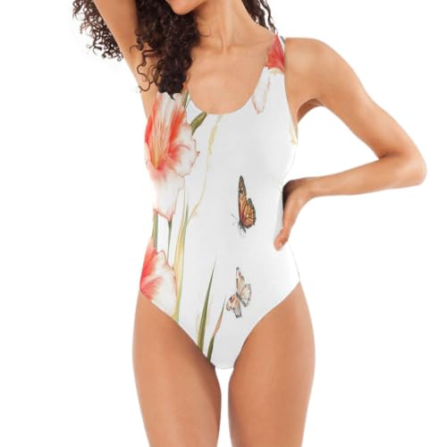 Maillots de bain d'exception glaïeul blanc coupe haute couture