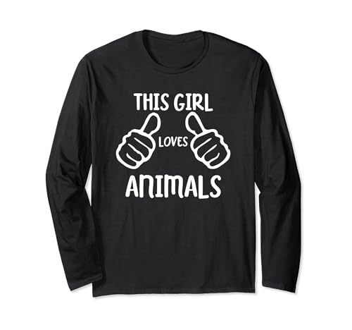 Funny Animal Lover This Girl Loves Animals Maglia a Manica