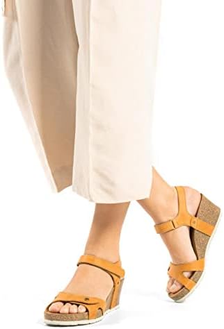 Panama Jack Women's Ankle Strap Sandals, Yellow Vintage B11, 9 | Image 3