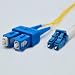 FiberCablesDirect - 1M OS2 LC SC Fiber Patch Cable | 10Gb Duplex 9/125 LC to SC Singlemode Jumper 1 Meter (3.28ft) | Length Options: 0.5M-300M | 1gb 10gb smf dup sfp 10gbase lr er Yellow ofnr sc-lc