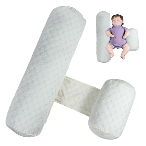 Almohada antivuelco para bebé, ajustable, transpirable, para bebés que duermen de lado, almohada extraíble y lavable para bebés con reflujo, dorada antivuelco para bebé, de c