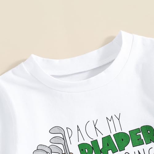 Toddler Baby Boy Masters Golf Outfit Short Sleeve Funny Letter Print T Shirts + Shorts Set Infant Summer Clothes3