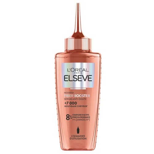 L’OREAL PARIS – Elseve Fiber Booster – Sérum Anti-Chute Cheveux Clairsemés – Cure 6 Semaines* - Stimule la Pousse* – Augmente la Densité Capillaire – Hommes & Femmes - Enrichi en Aminexil-R