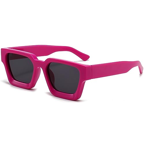 Image of AIEYEZO Square Sunglasses for Women Men Square Thick Frame Sun Glasses Simple Designer Style Shades