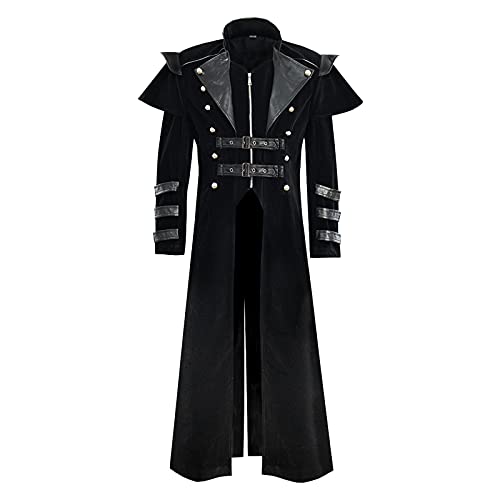 Veste de bureau gothique noire pour homme taille XL - Style Praty élégant