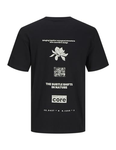 JACK & JONES Herren Jcoone Color Tee Ss Crew Neck Gc T-Shirt, Schwarz, M – Ansicht 2