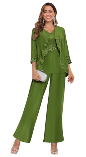 Women's 3PC Mother of The Bride Pants Suits for Wedding Elegant Sets Wedding Formal Outfit4