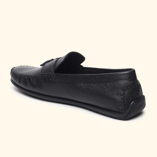 Image of YOHO Loafers for Men | Leather Slip-On Loafers | Stylish, Flexible Shoes with Footpharma Footbed | Comfortable Party, Office & Casual Footwear | Lofos 007