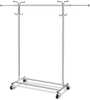 HOUSE AGAIN Adjustable 2-in-1 Heavy Duty Garment Rack & Coat Rack, 66