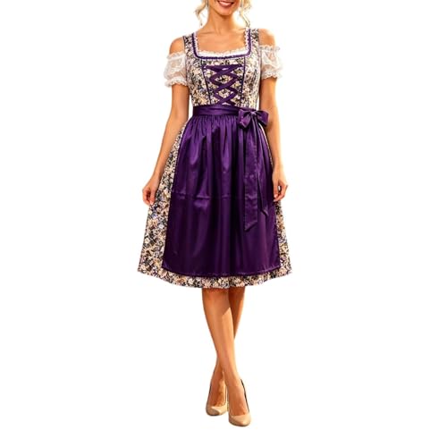Robe de fête de la bière élégante à taille ajustée et broderie vintage classique