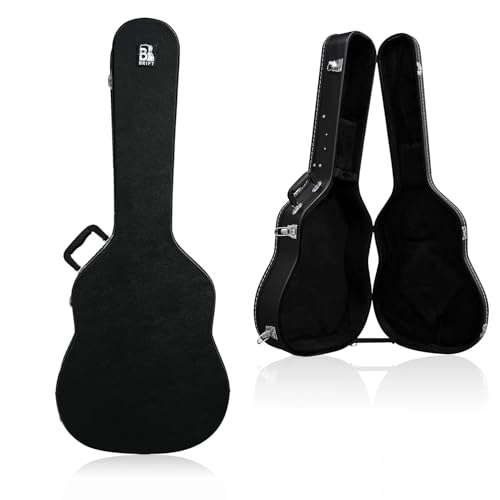 BRIFT Traditional Series Hard-Shell Wood Case for 12-String Dreadnought Acoustic Guitars