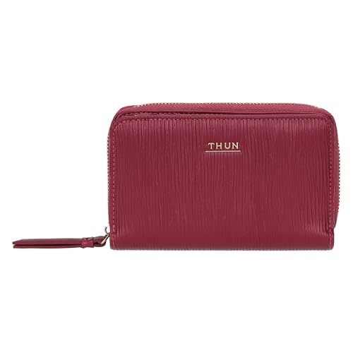 THUN - Portafoglio cherry medio - ecopelle - Collezione Sempre con me - 15,8 x 3 x 9,5 cm