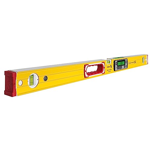 STABILA Elektronik-Wasserwaage TECH 196 DL - digitale Wasserwaage wasser- und staubdicht nach IP 67, 2 Digital-Displays, kalibrationsfrei mit Tasche, 100 cm