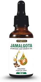 Inproveda Jamalgota Hair Growth Oil | Ayurvedic Hairs Growth Oil | With Amla, Yastimadhu, Camphor, Rosemary, Jatamansi & Bhringraj - 30ml