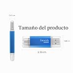 Tipo C Memoria USB 128gb, Pen Drive USB C 128 GB 2 en 1 Tipo C Y USB 2.0 Memoria Flash 128gb para Smartphones Android, Windows, Android, Pc, Tabletas, Almacenamiento DE Datos Externo Etc (Azul)