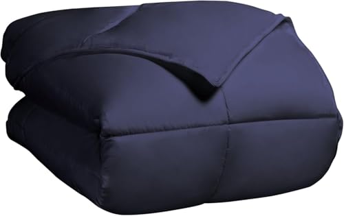 Duvet alternatif supérieure bleu marine doudou classique lit simple