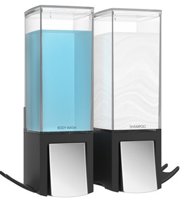 BETEC CLEVER Seifenspender (Schwarz, 2 Kammern)