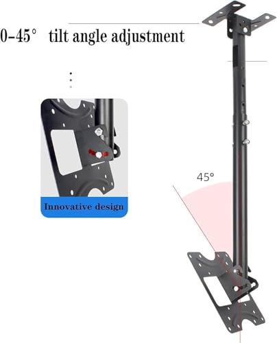 Support réglable pour téléviseur au plafond pour éviter les reflets