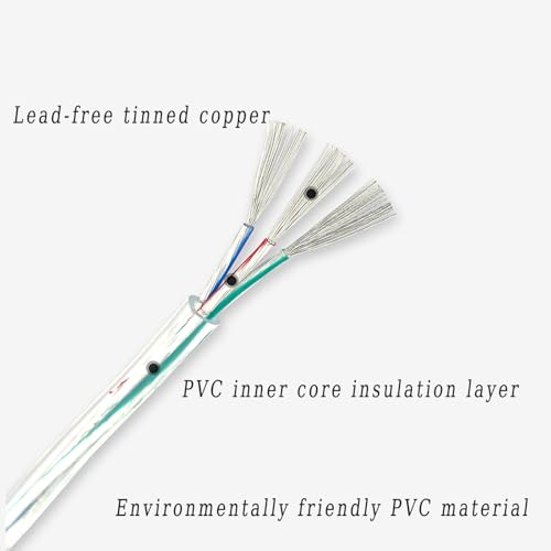 Cordon d'alimentation transparent RVB résistant à la corrosion 100ft - 3