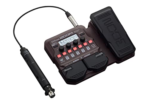 ZOOM A1X FOUR Multi-Effekt Expressionspedal für akustische Instrumente – Ideal für Gitarre, Saxophon, Violine, mit Looper, Drum-Maschine und über 90 Effekten