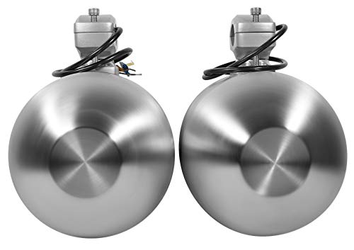 Image of Rockville WB65KLED 600W Peak /300W RMS Marine Wakeboard Tower Speakers Pair, 6.5 inch, Built-in LED Lights, 360 Degree Swivel, Waterproof, 4 Ohm, for Boats, Jeeps, and ATVs, 4-Piece