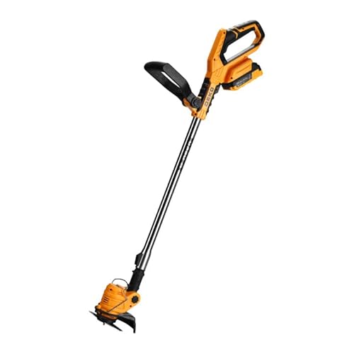 Dekopro 20v Cordless Electric Trimmer & Edger, Small Household Multifunctional Handheld Lawn Mower Rechargeable Artifact Lawn Mower for Efficient Weeding, Includes 2.0A Lithium Ion Battery and Charger
