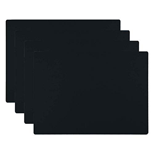 HomeDo Alfombrilla Antideslizante de Silicona para Horno, Impermeable, Antideslizante, Alfombrilla de Cocina, Almohadilla de protección para la encimera (Negro, 30 x 40 cm, 4 Unidades) Cover