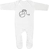 Poppers sin níquel Azeeda 6-12 Meses \'Vieja Bicicleta\' Bebé Peleles para Dormir/Pijama (SS00031008)