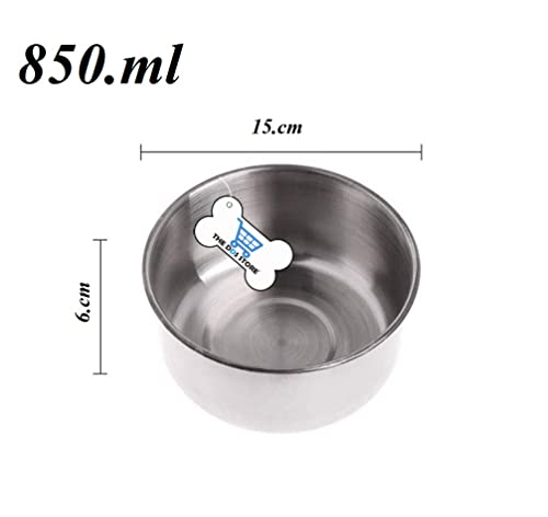 Image of Bird Feeding Dish Cups, Parrot Food Bowl Clamp & Hook Holder Stainless Steel Coop Cup Bird Cage Water Bowl Small Animals,Birds,Parrots, Pigeons, Hamsters,Guinea Pig (Pack of 2)