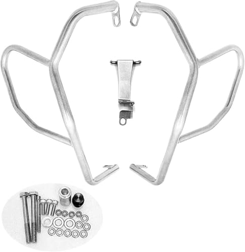 バイク用クラッシュバー 用のBMW F750 GS F 850GS F850GS F750GS 2017-2023用 用のエンジンガード ハイウェイクラッシュバー用 バイクバンパー(Silver-upper Only)