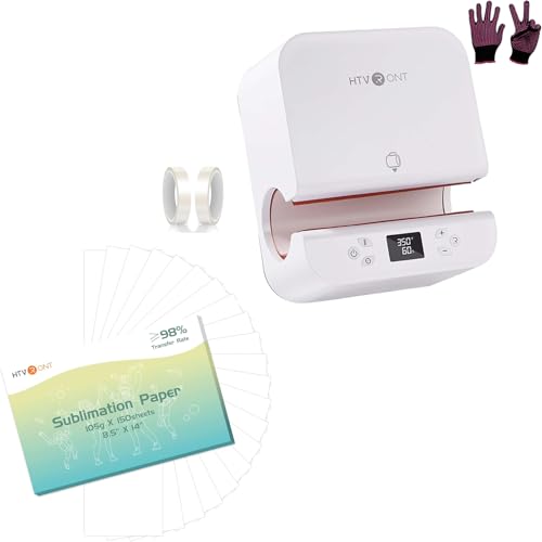 HTVRONT Auto Tumbler Heat Press with 150 Sheets Sublimation Paper 8.5x14