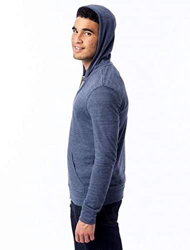 Alternative Men Zip Hoodie, Eco True Navy, Medium #TOP5