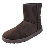 Ivory Castle Damen-Stiefelette mit Kunstfell gefüttert, Schokoladenbraun, 39 EU