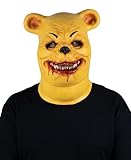 Ghoulish Productions Bloody Pooh Latex Mask. Pooh Bear Mask. Winnie Pooh Bear Latex Mask. Adult Mask One Size Latex Mask.Creepypasta Line.Ideal for use in Halloween costumes parties, pranks, festivals