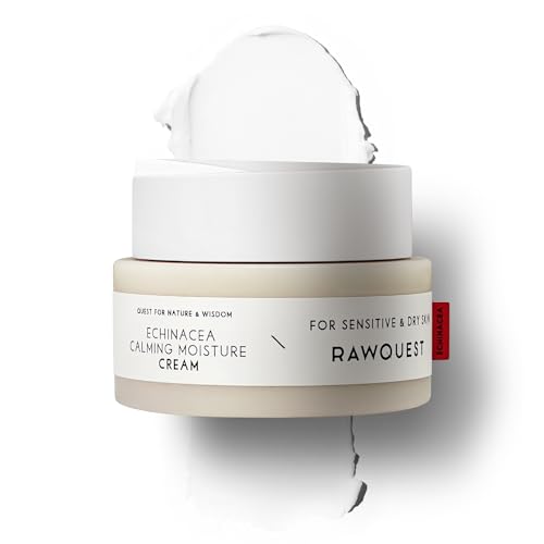 RAWQUEST- Echinacea Calming Moisture Night Cream Balm for Skin Barrier Repair, Hydration, Wrinkle improvement, Anti-Aging & Brightening | Korean Skincare for Dry & Sensitive Skin (1.7 Fl Oz/ 50 ml)