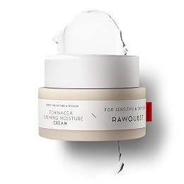 RAWQUEST Echinacea Calming Moisture Cream for Moisturizing, Skin Barrier Repair, Antiaging & Hydration with Triple Hyaluronic, Adenosine, Panthenol for Dry & Sensitive Skin (1.7 Fl Oz/ 50 ml)