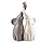 HEITMANN DECO - Conigli – feltro – Set da 2 – da appoggiare – Decorazione pasquale – grigio – ca. 19 x 6 x 37 cm