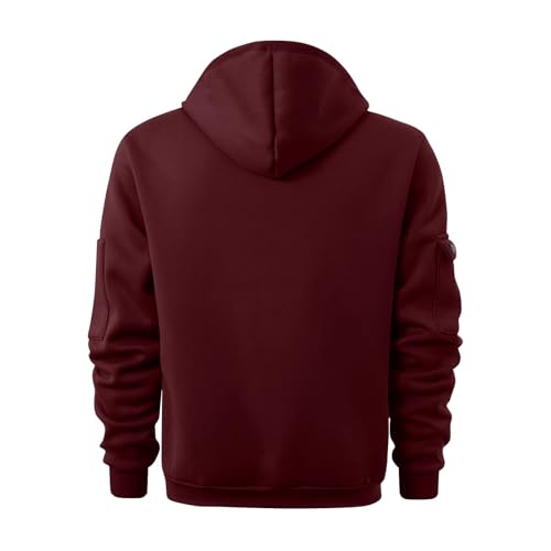 Men's Quarter Zip Hoodies Drawstring Plus Size Casual Hooded Pullover with Pockets Gym Slim Fit Long Sleeve Sweatshirt4