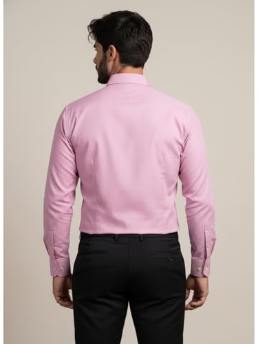 Image of Full Sleeve Black Formal Shirt for Men Cotton Regular Fit Casual - Pure Premium Branded Shirts for Men Formal Stylish Slim Plain Solid Man Wear as Office and Party