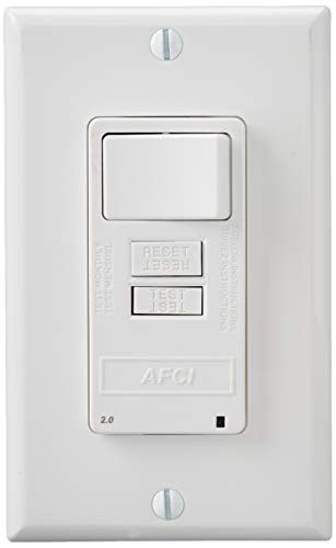 Image of Leviton AFCI /Switch Combination, 15 Amp, Self Test, LED Indicator Light, AFSW1-W, White
