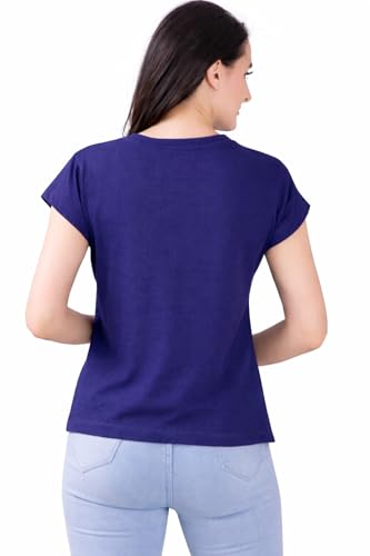Image of Women's V Neck Plain T-Shirt, Black, Short Sleeve, Casual Wear