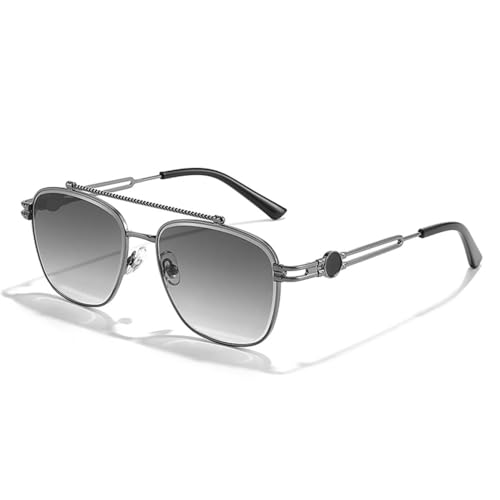 Lunettes de soleil carrées pour hommes et femmes look business