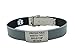Medical Alert Bracelet for Men & Women – Slim Reversible Silicone ID Band, Customizable Engraved w/Star of Life Symbol, Personal Health Record Access (PHR), Emergency Medical Card – Black/Gray